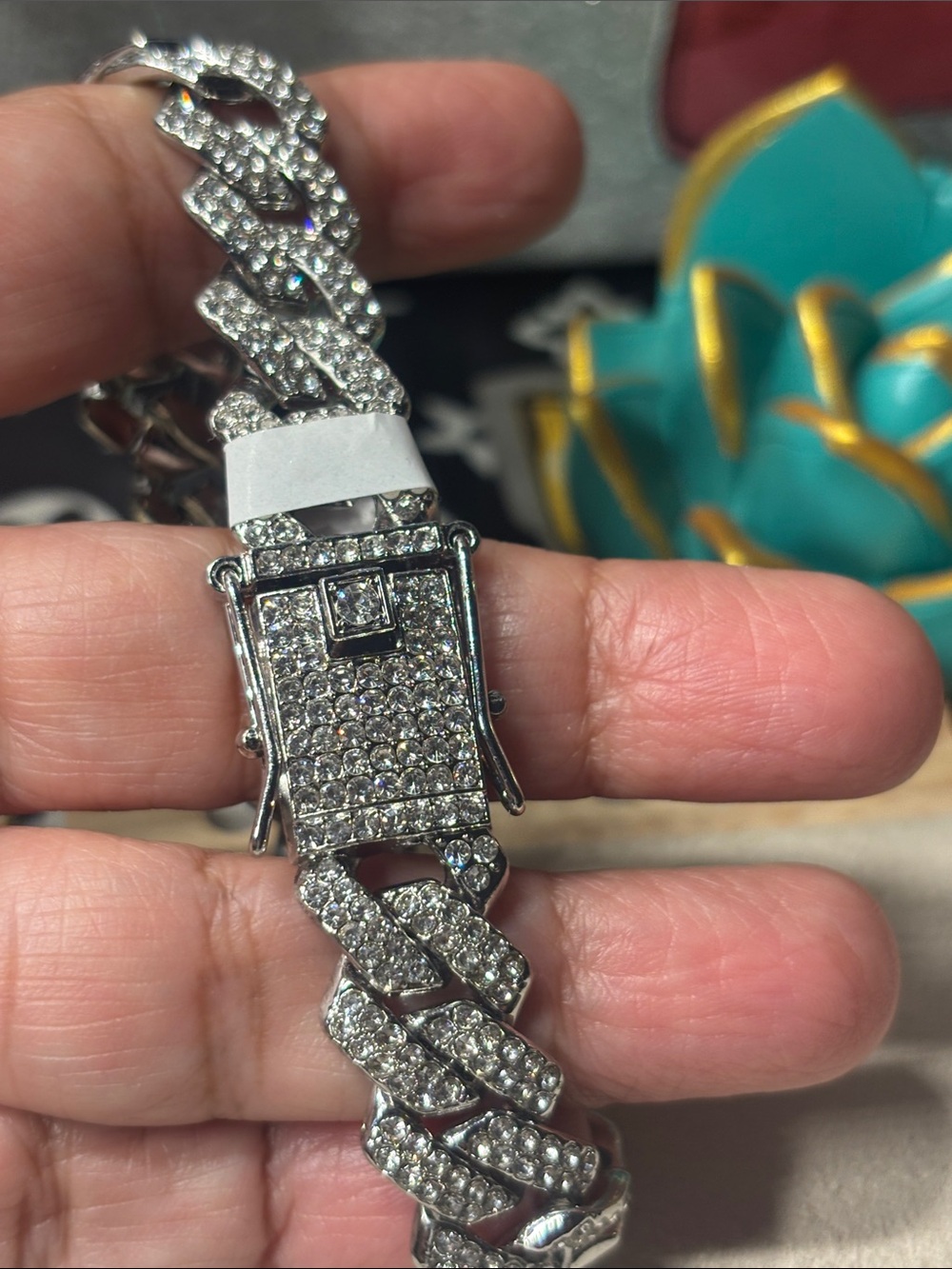 8” Style Silver Iced Watch Band — Sparkling Bracelet